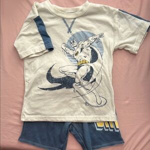 Batman Skateboarding Graphic Tee/Shorts Set